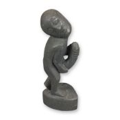 African Makonde Style Hand Carved Dark Wood Phallic Figure