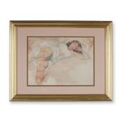 Raphael Soyer, Lithograph on Paper, Reclining Woman