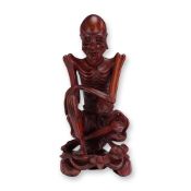 Chinese Emaciated Ascetic Shakyamuni Buddha Hardwood Sculpture