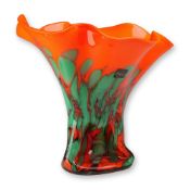 Makora Krosno Poland Cauliflower Art Glass Vase