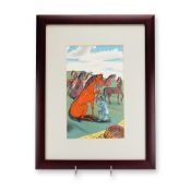 Edward Bawden, Gulliver with the Houyhnhnms, Color Lithograph, 1965