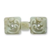 Chinese Chilong Celadon Nephrite Jade Buckle