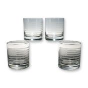 4pc Ralph Lauren Polo Crystal Rocks Glasses