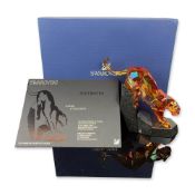 Swarovski Soulmates Limited Edition Orange Shine Crystal Panther Figurine