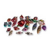 23pc Vintage Blown Glass Christmas Ornaments