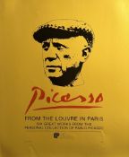 Pablo Picasso (1881-1973) Poster, From The Louvre in Paris Gold, Not Signed