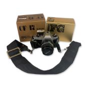 2pc Nikon FG 35mm SLR Film Camera and Semi-soft Case with Original Boxes