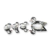 Swarovski Crystal Duck Family Figurines