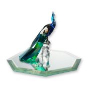 Swarovski Crystal SCS Loyalty Figurine, Peacock