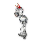 Swarovski Crystal Stork with Baby Figurine