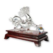 Swarovski Crystal Zodiac Dragon Figurine with Base