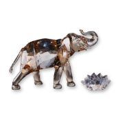 Swarovski Crystal 2013 Annual Edition Figurine, Cinta the Elephant with Moonlight Title Plaque