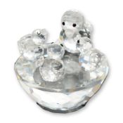 Swarovski Crystal Figurine, Ducks on a Pond
