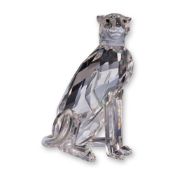 Swarovski Crystal Figurine, Seated Cheetah (low tail)