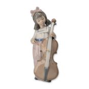 Nao by Lladro Spanish Porcelain Girl with Cello Figurine
