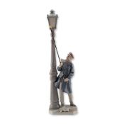 Lladro Spanish Glazed Porcelain Lamplighter Figurine 5205