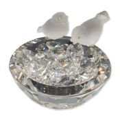 Swarovski Silver Crystal Figurine, Bird Bath by Max Schreck