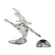 2pc Swarovski Crystal 2004 Annual Edition Anna Figurine with Title Plaque