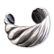 David Yurman Sterling Silver Sculpted Cable Wide Cuff Bracelet