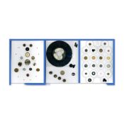 3 CARDS 0F ASSORTED BEATLES AND MUSIC RELATED BUTTONS