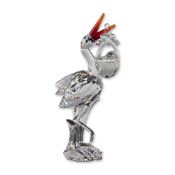 Swarovski Crystal Stork with Baby Figurine