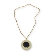 Wedgwood Black and Cream Jasperware Medusa Pendant Necklace