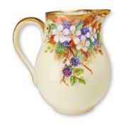 Wedgwood Bone China Gilded Creamer Jug Signed Ellen Tattersall, c. 1950