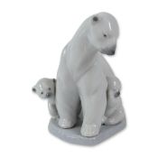 Lladro Spanish Porcelain Arctic Family Figurine