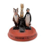 Royal Doulton Rare Pip, Squeak and Wilfred Ceramic Figural Group Pin Tray, Daily Mirror