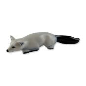 Royal Doulton Blue Flambe Porcelain Figurine, Stalking Fox