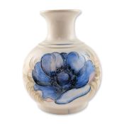 Walter Moorcroft Anemone Pattern Pottery Vase