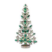 Swarovski Green Crystal Gema Holiday Tree Table Ornament