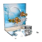 Swarovski Crystal 2005 SCS Annual Edition Sculpture, Color Harmony with Title Plaque