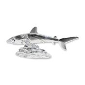 Swarovski Crystal Shark and Wave Figurine
