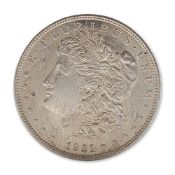US 1921 Silver Morgan Dollar
