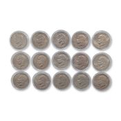 15pc US Eisenhower Dollar Coins