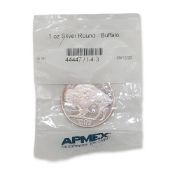 APMEX 1 oz .999 Silver Buffalo Round