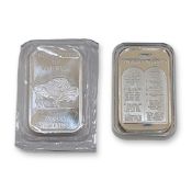 2pc Buffalo and Ten Commandments .999 Fine Silver Bullion Bars