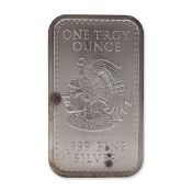 Golden State Mint Cuauhtemoc Aztec Calendar .999 Silver Bullion Bar