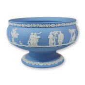 Wedgwood Pale Blue Jasperware Footed Imperial Bowl