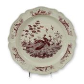 Wedgwood Transfer-Printed Creamware Charger, Game Bird