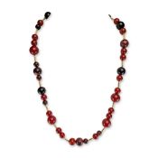 David Yurman 18K Yellow Gold and Gemstone Bead Necklace