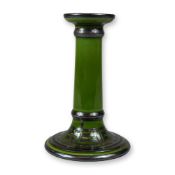 Wedgwood Ceramic Candlestick in Green Crackle Glaze