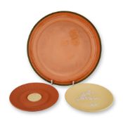 3pc Wedgwood Ceramic Plates Including Rosso Antico and Primrose Jasperware