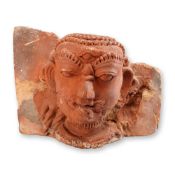 Indian Terracotta Tile Fragment Head