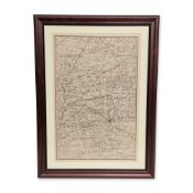 Central Ohio Reproduction Atlas Map Framed