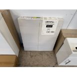 CRYSTAL STRAIGHT CHROME TOWEL RADIATOR 690MM X 600MM