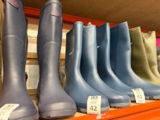 PAIR OF DUNLOP BLUE WELLIES - UK 2 (NEW)