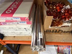 8X ROLLS OF SILVER METALLIC WRAPPING PAPER (NEW)