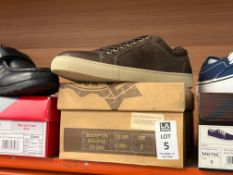 PAIR OF REMUS BROWN LOW LACE LEATHER CASUAL SHOES - SIZE 8 (NEW)